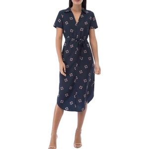 B Collection by Bobeau Larson Scarf Print Midi Dress